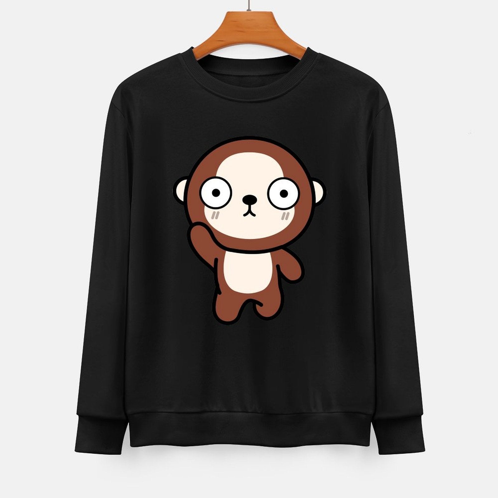 Front Patterned Long Sleeve TopShrink-Resistant TimelessStyle